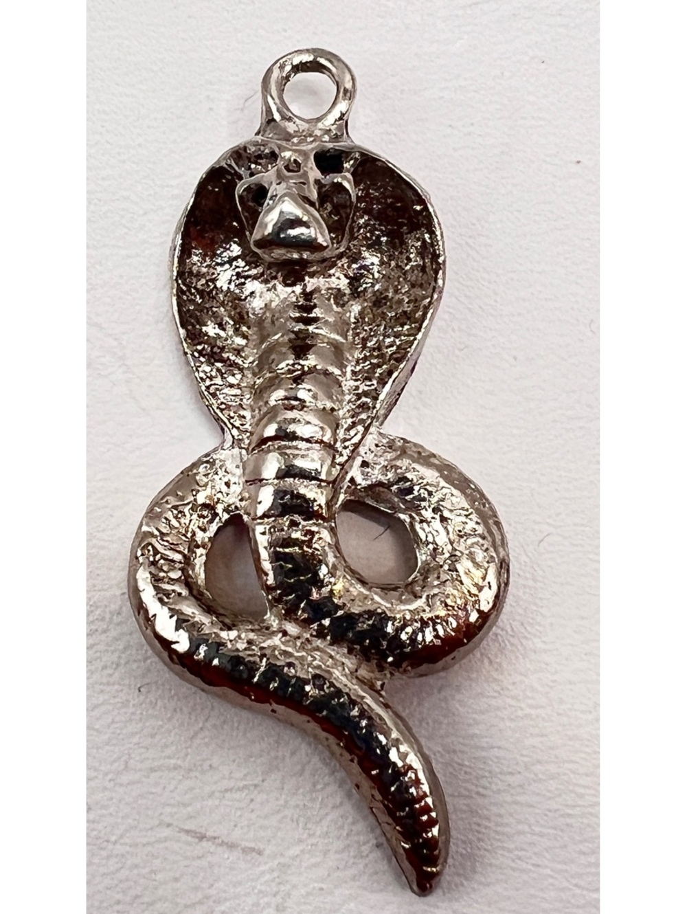 Sterling Silver Cobra Snake Pendant 8.58g 3D Serpent Gothic Jewelryp